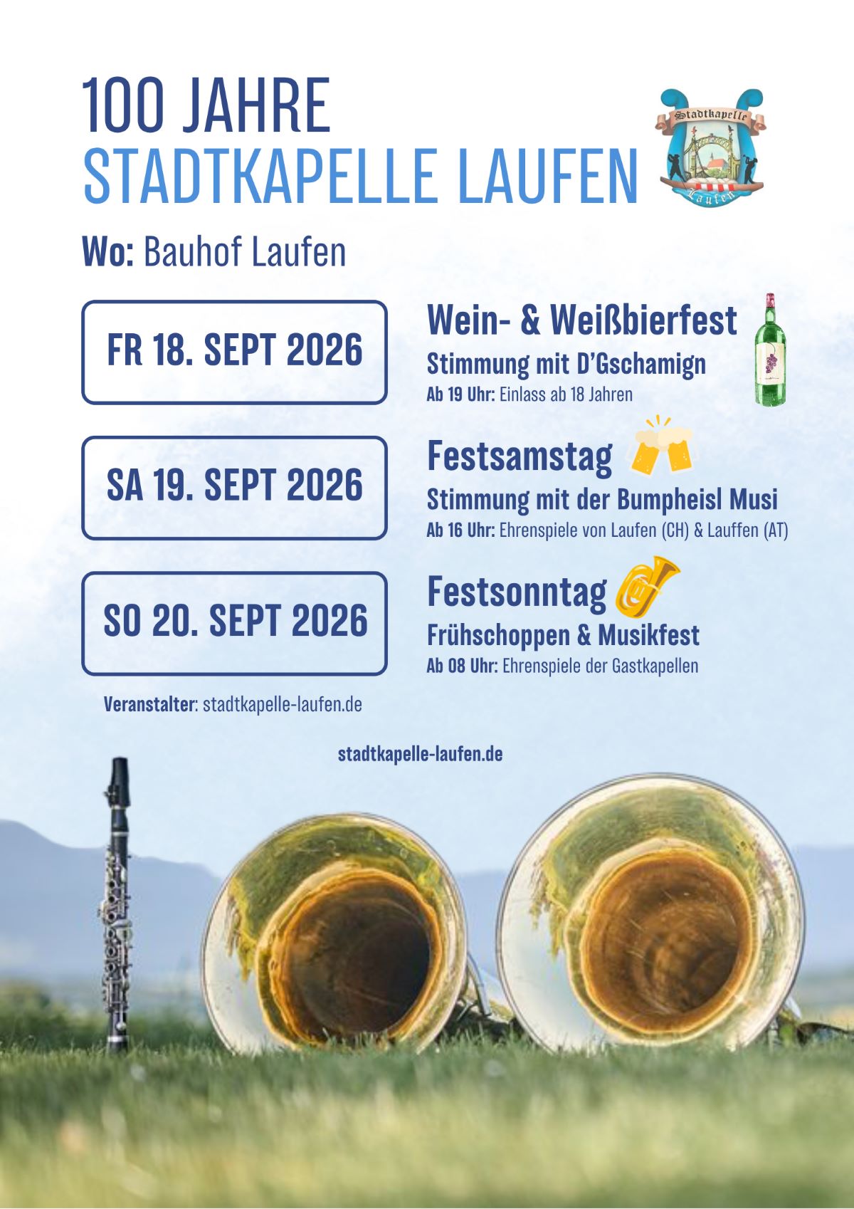 Turnverein beteiligt sich am Jubiläum der Stadtkapelle Laufen